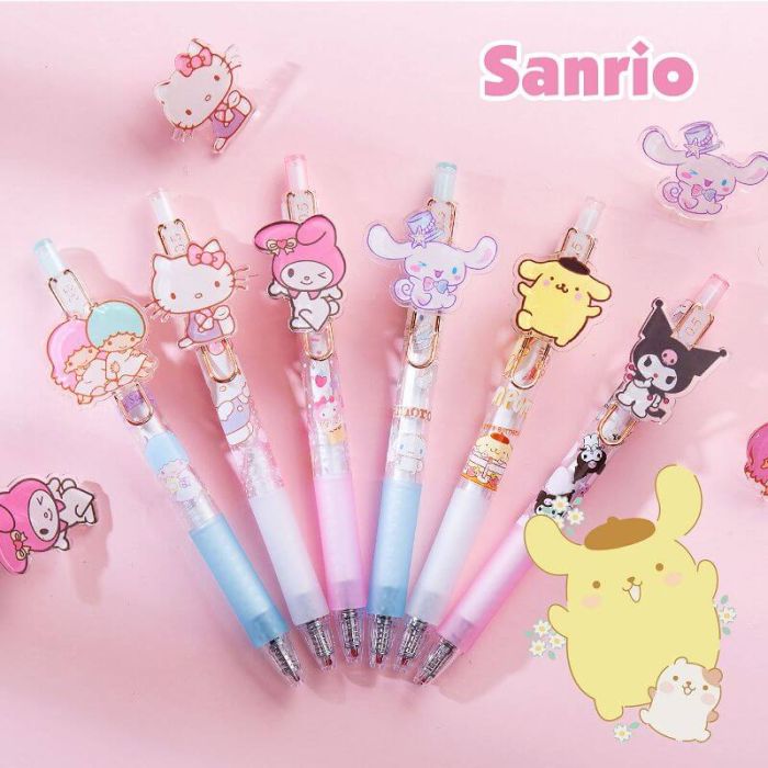Japan My Melody Cinnamoroll Hello Kitty Kuromi Two Layer Pencil Case Pen Pouch 
