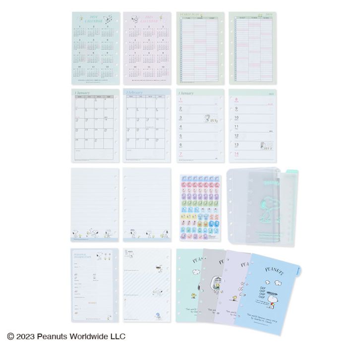 2023 2024 Peanuts Snoopy Agenda Refills for FF Pocket Organizer Sanrio  Japan Planner Setup Inspired by You.