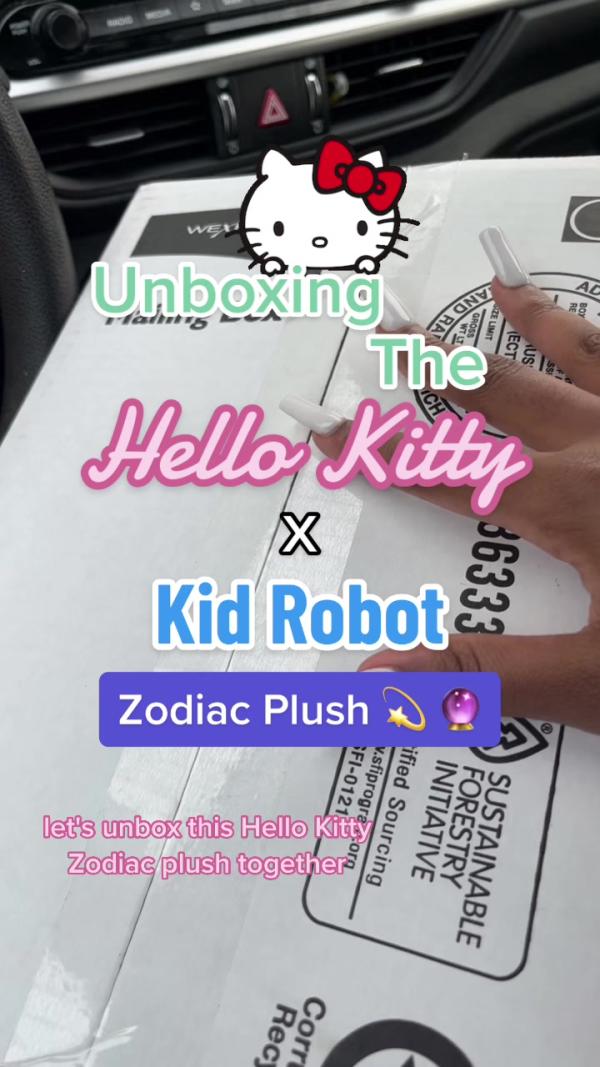 @simply_myria Unboxing the zodiac/astrology Hello Kitty plush!  #sanriocore #hel...