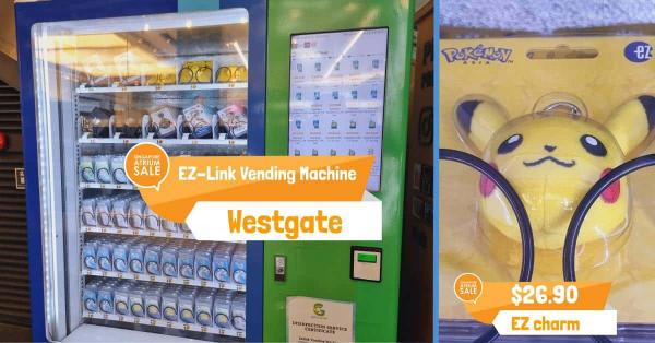 EZ-Link Vending Machine in Westgate Has Pikachu & Hello Kitty EZ-Charms