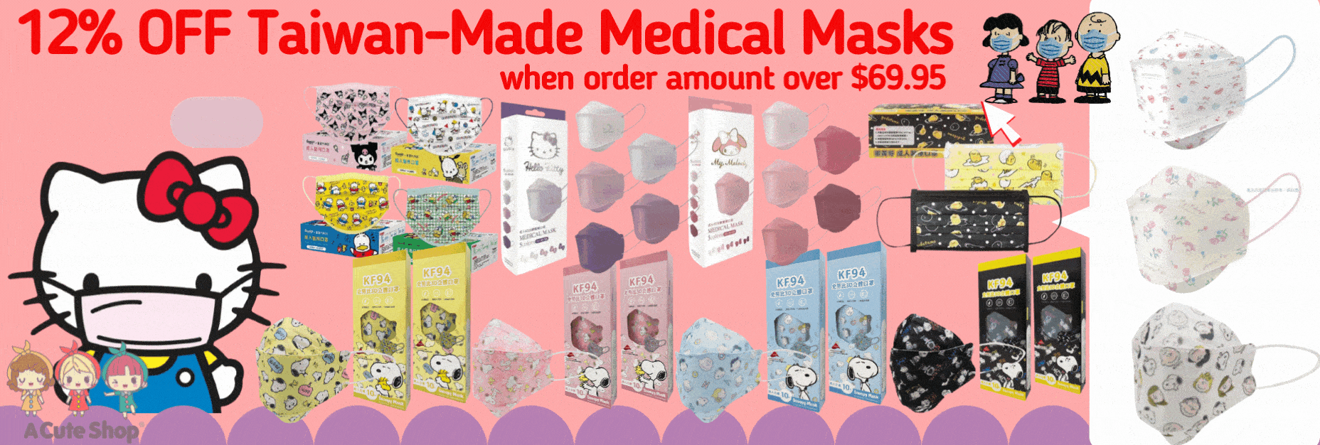Taiwan Made Anime Medical Masks